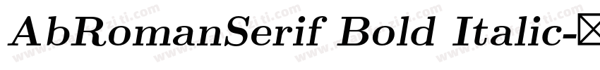 AbRomanSerif Bold Italic字体转换
